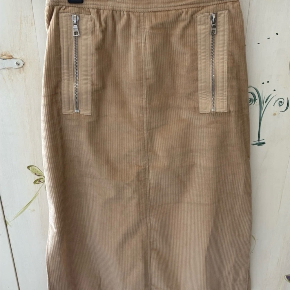 Vintage Courrege Paris Tan Corduroy Skirt